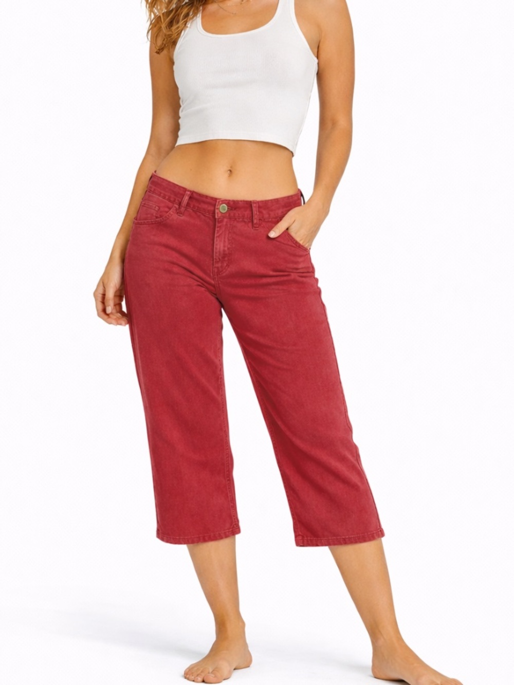 Ralph Lauren Jeans Co. Cropped Red Jeans (Size 10)